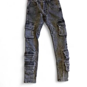 Men's Valabasas Slim Fit Utility Jeans - Charcoal